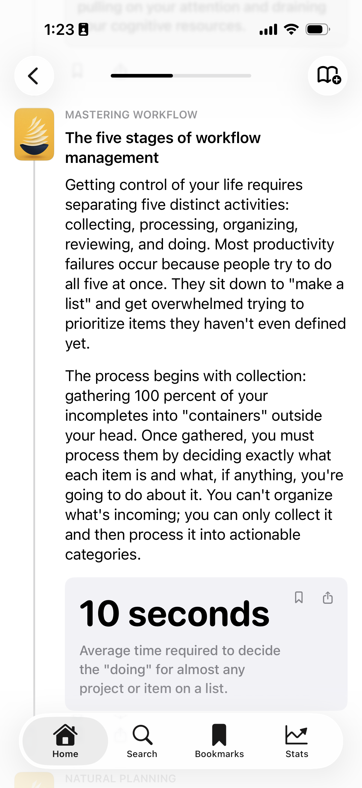 Sift book thread reading screenshot
